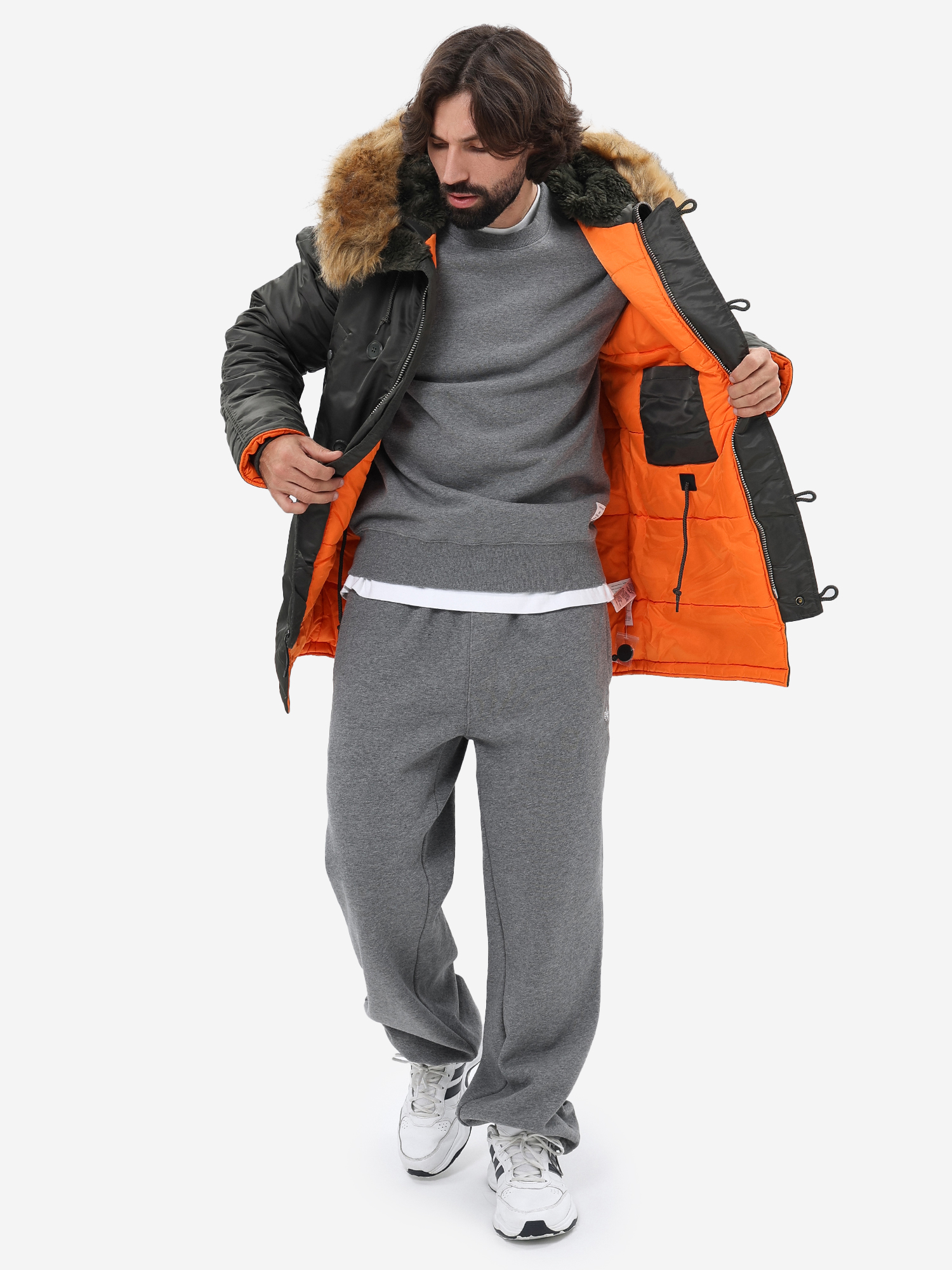 Slim Fit N-3B Parka Replica Grey