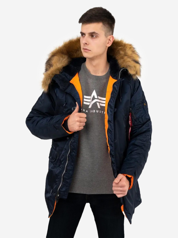 Slim Fit N-3B Parka Replica Blue
