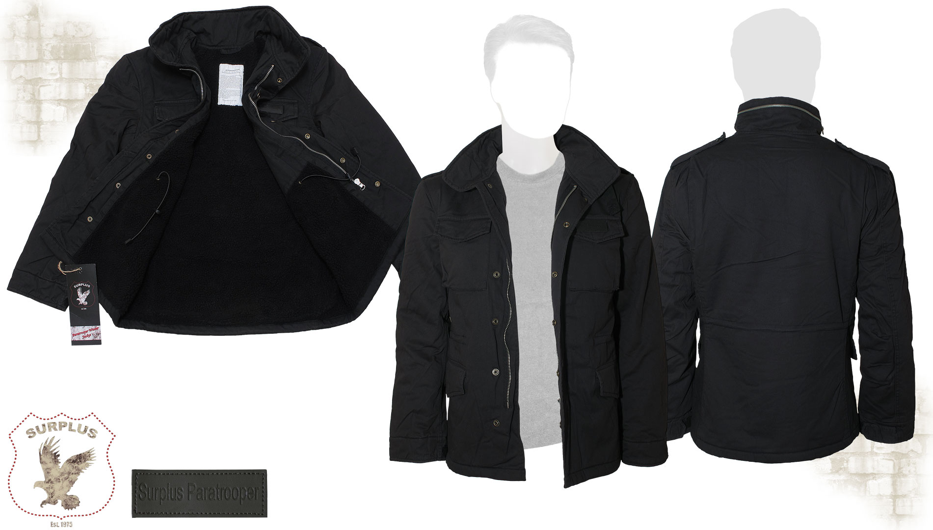  Куртка утеплённая &quot;Paratrooper Winter Jacket&quot;  Black