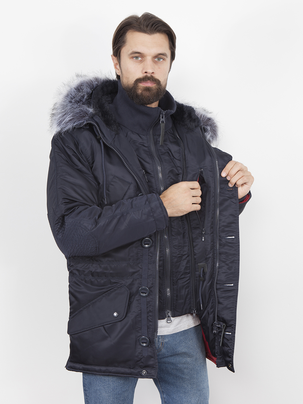 Куртка "EVEREST"  Night Sky/Red