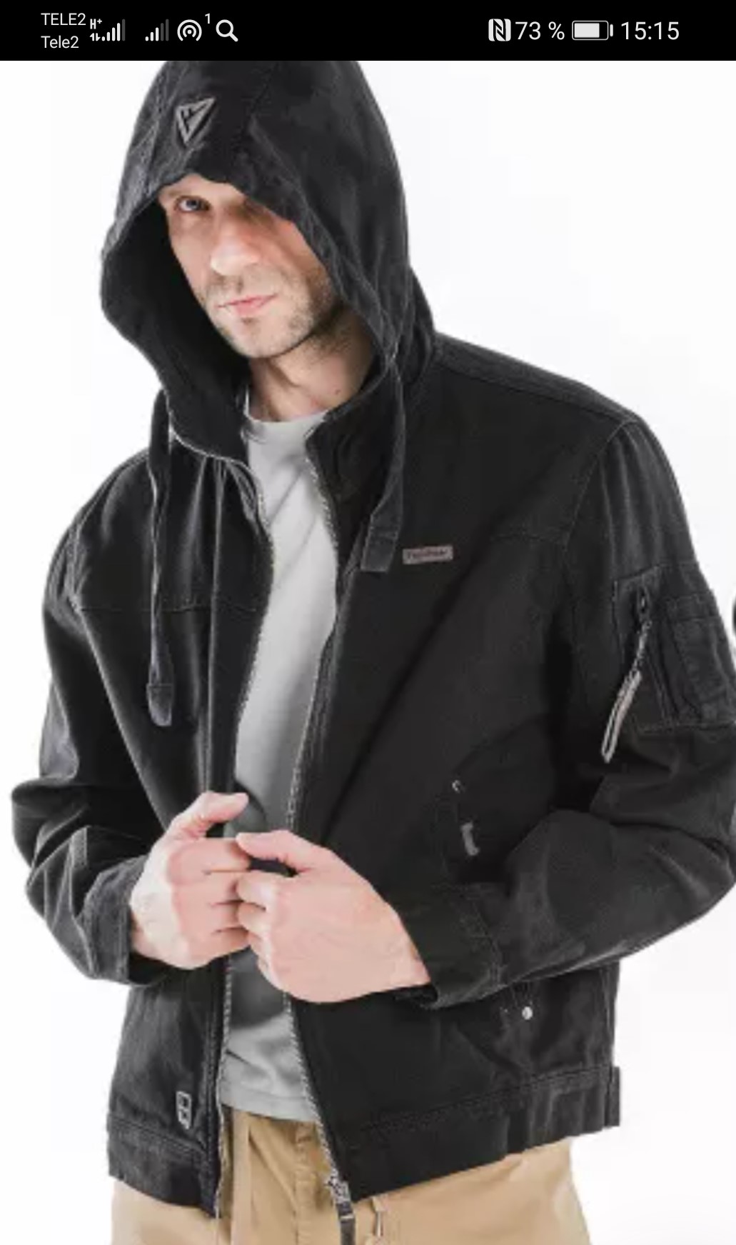 Куртка &quot; Denim Hooded Jacket 421 &quot;Black