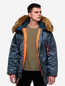 Slim Fit N-3B Parka  Slate Blue
