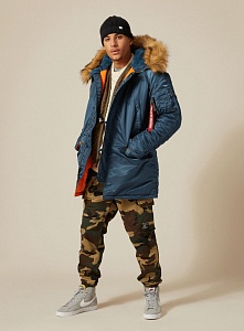 Slim Fit N-3B Parka  Slate Blue